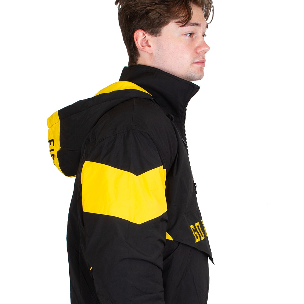 Interlocking UO, Black, Coat/Jacket, Polyester, Men, Portland Gear, Legacy, Anorak, 1/4-Zip, 986748